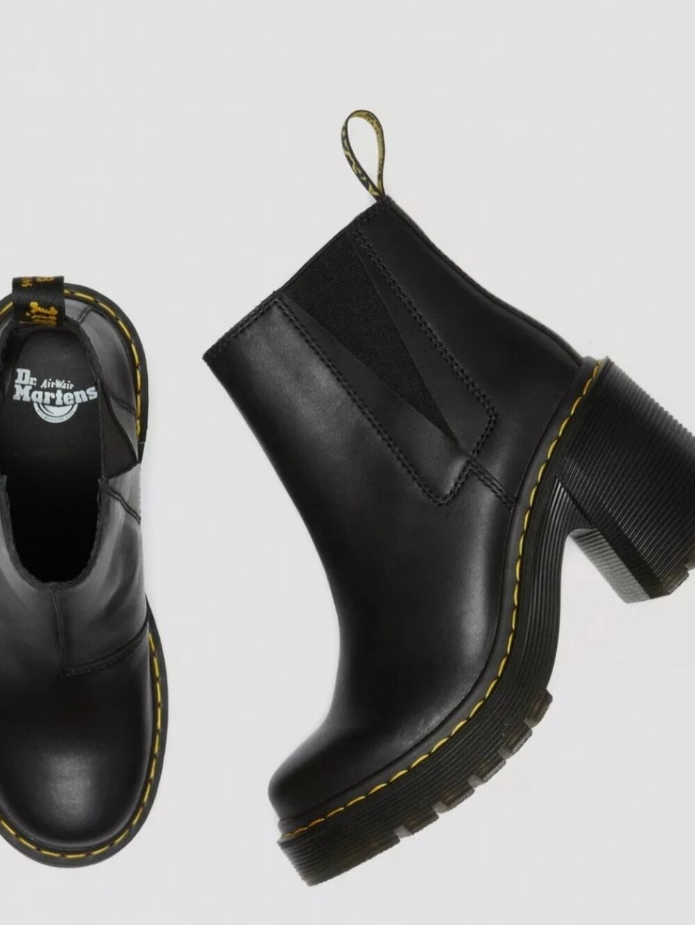 Dr. Martens Women's Spence Leather Flared Heel Chelsea Boots 26440001 SZ 8 - NIB